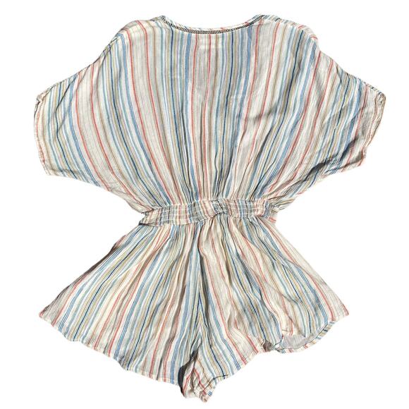 Urban Outfitters Moonstruck Surplice Romper Striped Size Extra Small OB804490 - Picture 6 of 14
